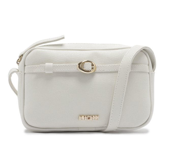 Bolsa Tiracolo Média Pingente Branca