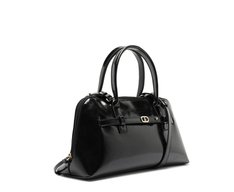 Bolsa Tiracolo Média Verniz Madrid Preta