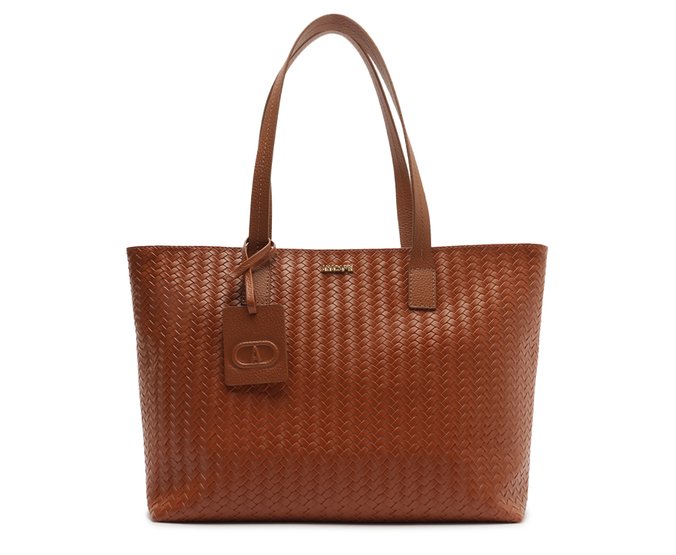 Bolsa Shopping Grande Lininear Marrom