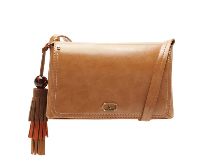 Bolsa Tiracolo Média Tassel Esfera Caramelo