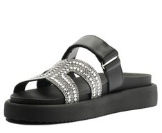 Papete Tira H Strass Preta
