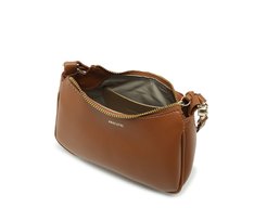 Bolsa Tiracolo Baguete Média Arredondada Marrom