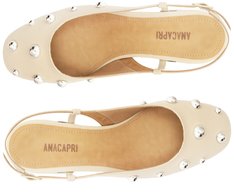 Sapatilha Slingback Maxi Tachas Salto Bloco Branca
