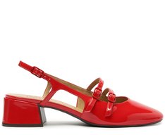 Sapatilha Boneca Slingback Verniz Milena Vermelha
