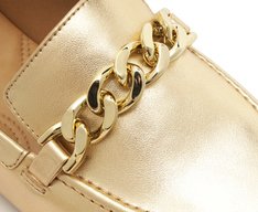 Mocassim Corrente Minimal Dourado