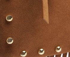 Bolsa Tiracolo Média Franja Marrom