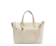 Bolsa Tote Média Alça Bicolor Branca