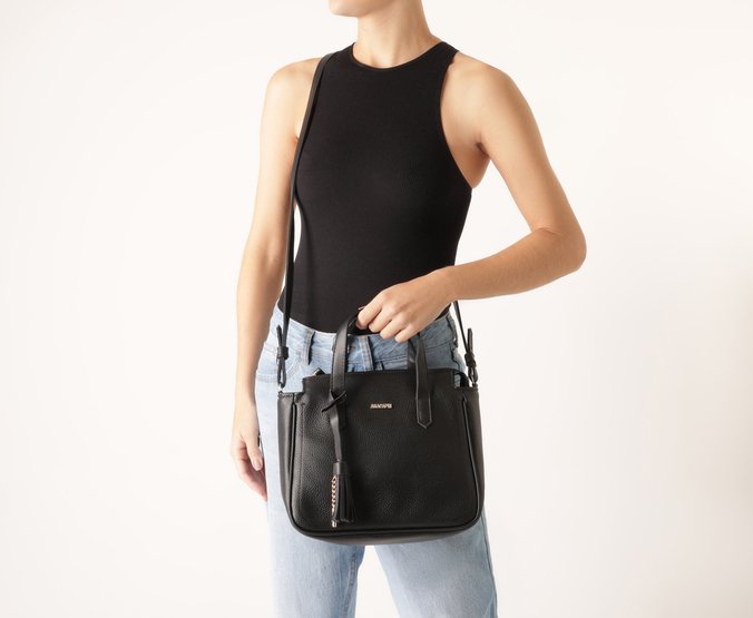 Bolsa Tote Média Bag Charm Preta