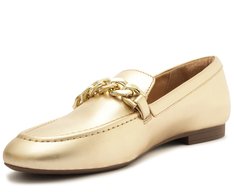Mocassim Corrente Minimal Dourado