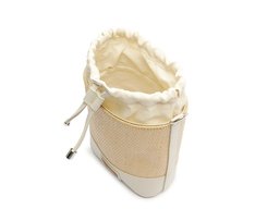 Bolsa Bucket Pequena Palha Sundown Bege