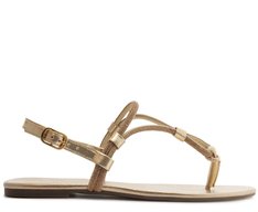 Sandália Slim Glam Manta Dourada