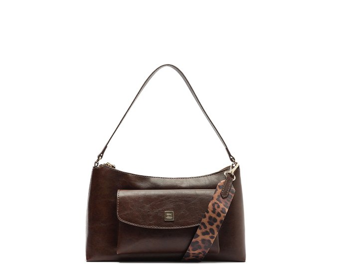 Bolsa Tiracolo Média Lux Marrom