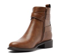 Bota Cano Curto Fivela Marrom