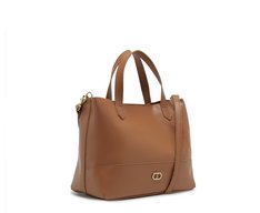 Bolsa Tote Média Com Necessaire Bicolor Marrom