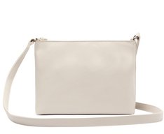 Bolsa Tiracolo Média Matelassê Triangular Branca