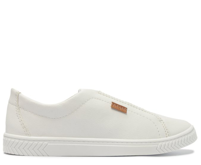 Tênis Slip On Elástico Branco Anacapri