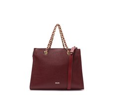 Bolsa Tote Média Alça Acorrentada Vermelha