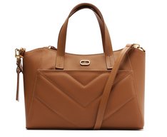 Bolsa Tote Grande Matelassê Zig Marrom