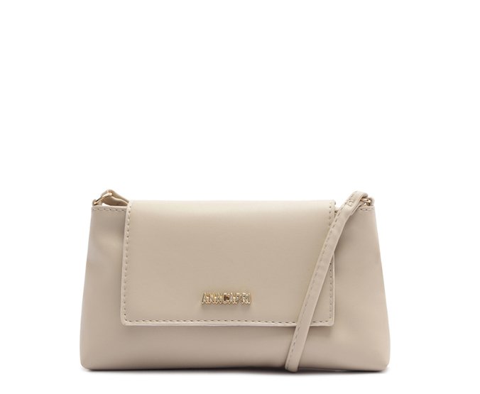 Bolsa Tiracolo Pequena Tampa Cinza