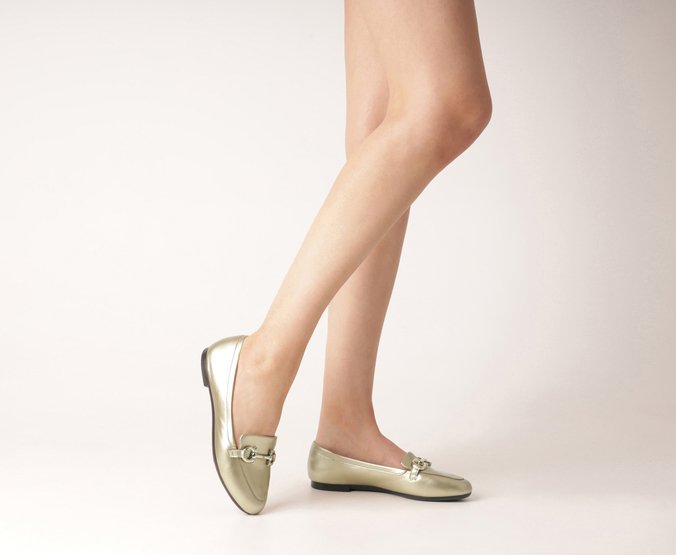 Mocassim Bridão Classy Minimal Dourado