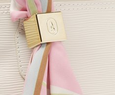 Bolsa Tote Média Lenço Estampado Branca