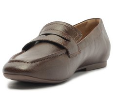 Mocassim Madri Bico Quadrado Marrom