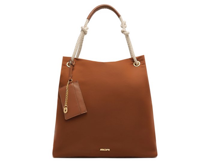 Bolsa Shopping Grande Corda Marrom