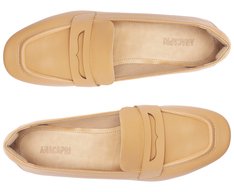 Mocassim Salto Bloco Loafer Bege