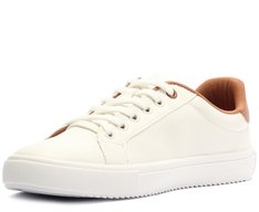 Tênis Basic Branco e Marrom
