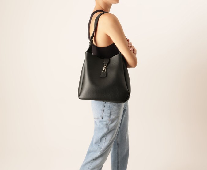 Bolsa Shopping Grande Hobo Pin A Preta