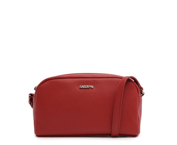 Bolsa Tiracolo Pequena Lisa Vermelha