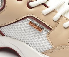 Tênis Chunky Branco Detalhe Vermelho Bordô