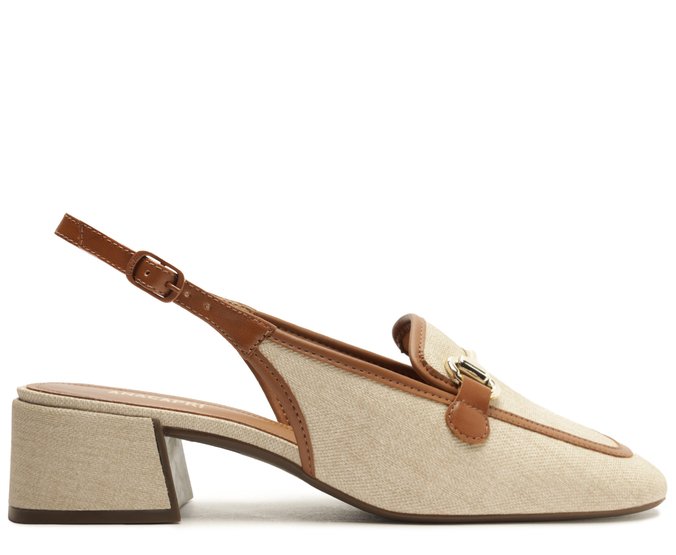 Sapatilha Slingback Bridão Viena Bege