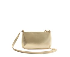 Bolsa Tiracolo Pequena Cordão Entrelaçado Dourada