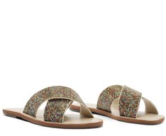 Rasteira Tiras Cruzadas Glam Multicolor