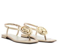 Sandália Slim Flor Dourada