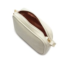 Bolsa Tiracolo Pequena Chaveiro Barbicacho Branca