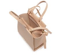 Bolsa Tote Pequena Velvet Bege