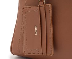 Bolsa Tote Média Com Porta-Cartão Marrom