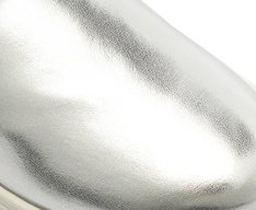 Tênis Slip On Sola Alta Liso Prata