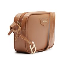 Bolsa Tiracolo Média Cápsula Metal Marrom