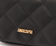 Bolsa Tiracolo Pequena Matelassê Triangular Envelope Preta