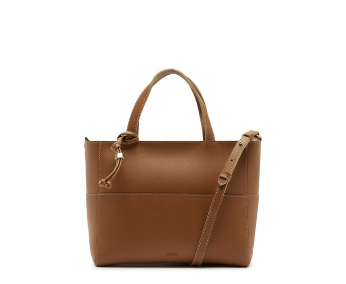 Bolsa Tote Média Casual Marrom
