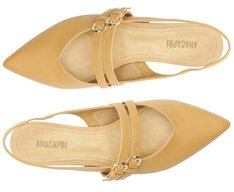 Sapatilha Slingback Tira Dupla Bege