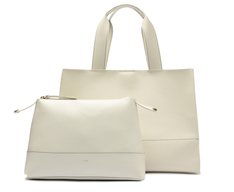 Bolsa Shopping Grande Com Necessaire Branca