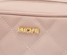Bolsa Tiracolo Média Metalassê Triangular Bege