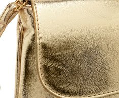 Bolsa Tiracolo Média Aba Nuvem Dourada