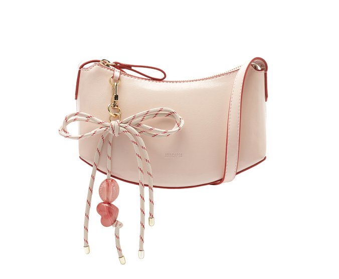 Bolsa Tiracolo Pequena Gummy Rosa