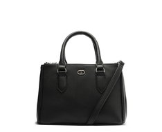 Bolsa Tote Média Cápsula Metal Preta