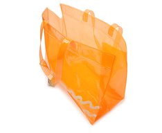 Bolsa Shopping Grande Translúcida Sundown Laranja
